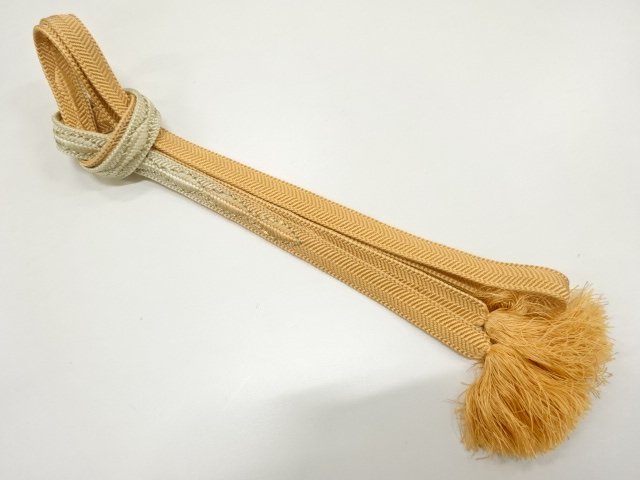 JAPANESE KIMONO / HAND-TIED OBIJIME CORD / SILK